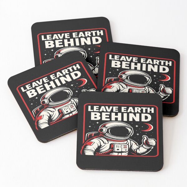Item preview, Leave Earth Behind Astronaut Poster – Retro Space Art for Sci-Fi Fans, Dreamers & Cosmic Explorers designed and sold by Bright Nest Studio.