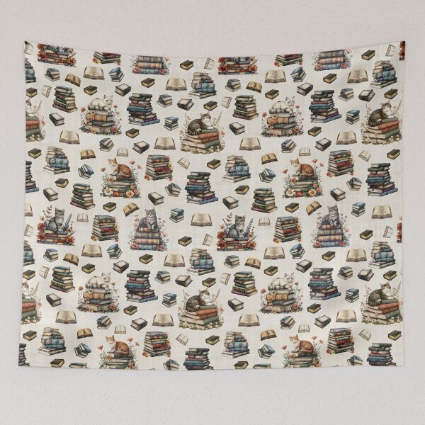 Item preview, Cats & Books on Beige designed and sold by KSimpson838.