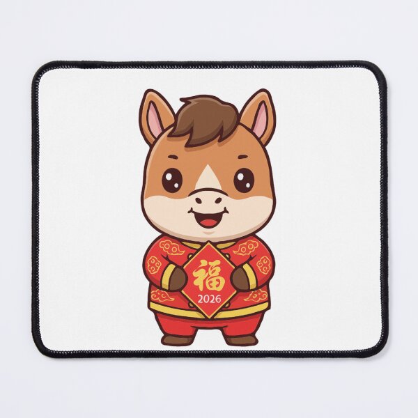 Item preview, Cute Year of the Horse Cartoon | Chinese Zodiac Horse 2026 designed and sold by The Real Life Symphony.