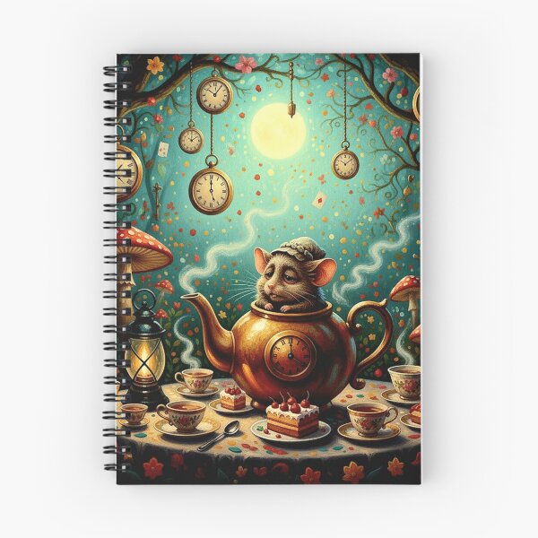 Item preview, Dormouse in Teapot Mad Tea Party Art Print - High Detail Pop Surrealism Alice in Wonderland Painting designed and sold by Art's Diner.