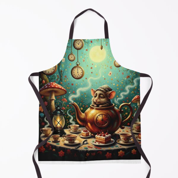 Item preview, Dormouse in Teapot Mad Tea Party Art Print - High Detail Pop Surrealism Alice in Wonderland Painting designed and sold by Art's Diner.
