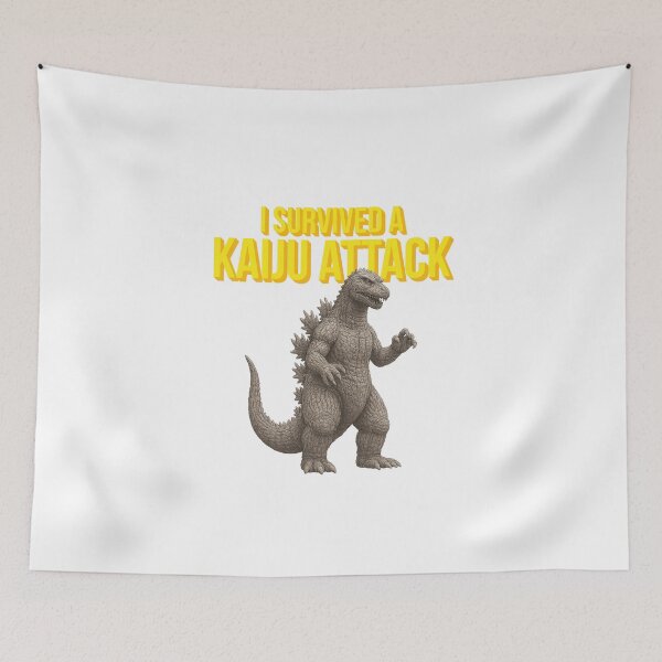 Item preview, I Survived a Kaiju Attack - Classic Godzilla Sketch Drawing designed and sold by Greemo03.