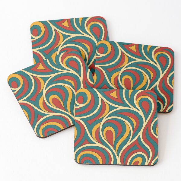 Item preview, Vintage Swirl Pattern With Bold Retro Colours designed and sold by ArtComixHaven.