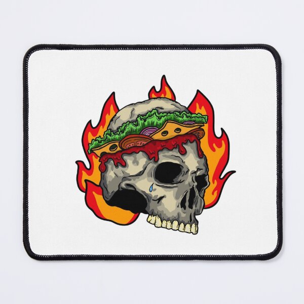 Item preview, Skull Sandwich Fire Spicy Funny Hot Food designed and sold by Oniyasha.