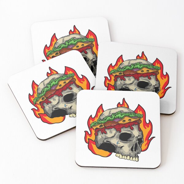 Item preview, Skull Sandwich Fire Spicy Funny Hot Food designed and sold by Oniyasha.