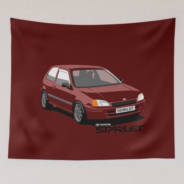 Item preview, EP91 Toyota Starlet Poster Design 3 (Red) designed and sold by Celica_4_eyes.