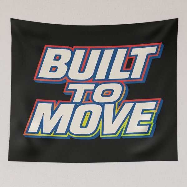 Item preview, BUILT TO MOVE Bold Motivational Typography Design for Fitness, Sportswear, Posters & Digital Art designed and sold by Bright Nest Studio.