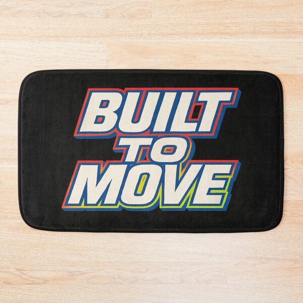 Item preview, BUILT TO MOVE Bold Motivational Typography Design for Fitness, Sportswear, Posters & Digital Art designed and sold by Bright Nest Studio.