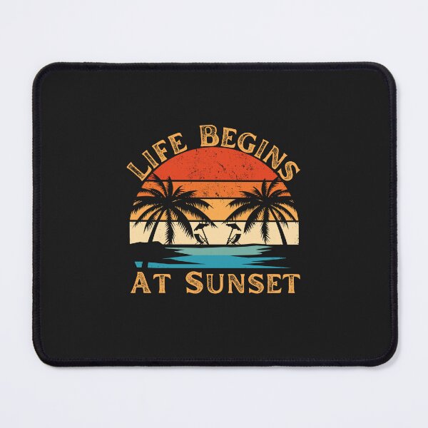 Item preview, Life Begins At Sunset Retro Vintage Feel Good Designer T-Shirt & Hoodie designed and sold by DOrgioArt.