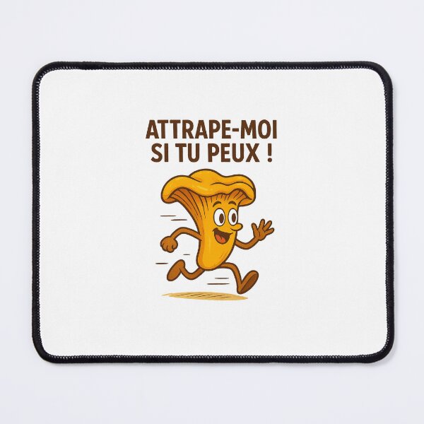 Item preview, Funny Chanterelle Running – Catch Me If You Can! | Humorous Mushroom Illustration designed and sold by Tresorsdesbois.