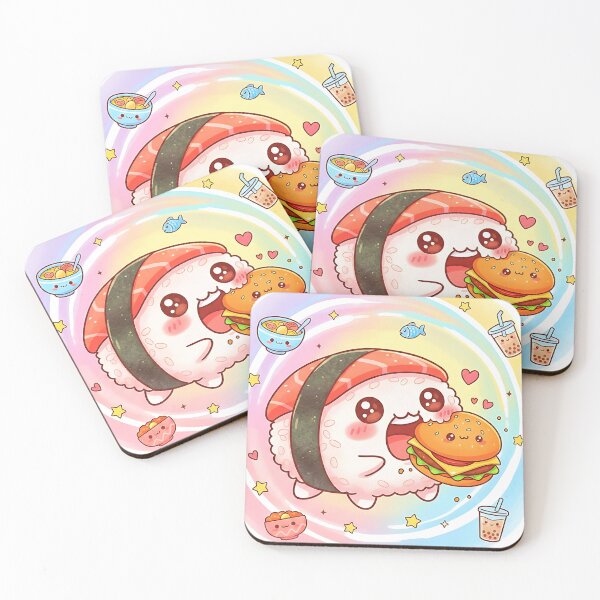 Item preview, Funny Sushi Eating a Burger – Quirky Food Art for Gifts & Fun designed and sold by GlobalBoom.