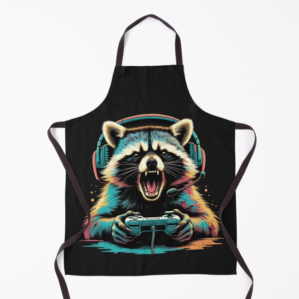 Item preview, Raccoon Playing Console – Gamer Animal Artwork designed and sold by GrumpySableye.