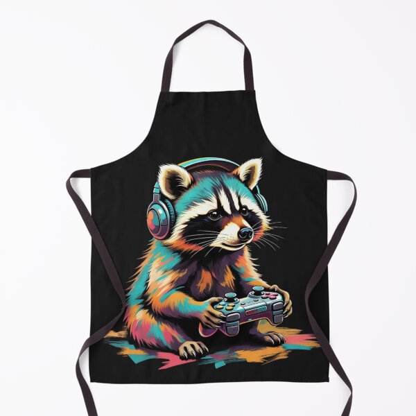 Item preview, Raccoon Gamer Vibes – Colorful Gaming Illustration designed and sold by GrumpySableye.