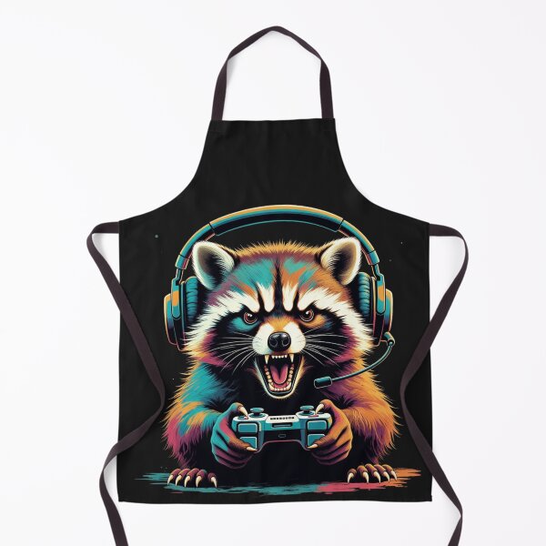 Item preview, Raccoon Gamer Energy – Colorful Video Game Art designed and sold by GrumpySableye.