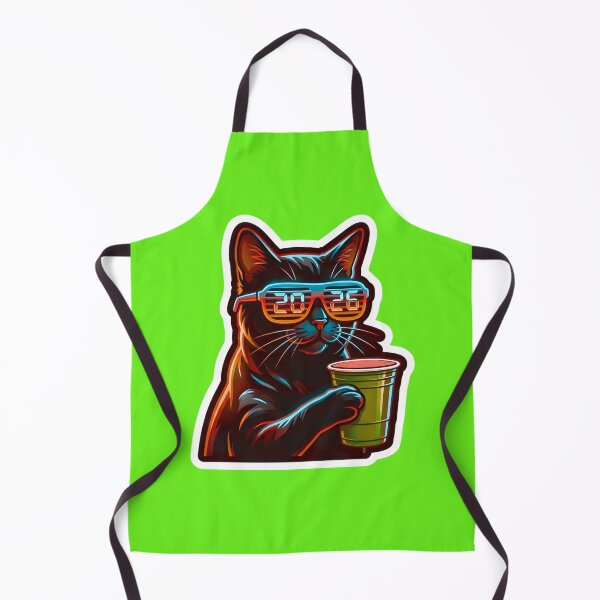 Item preview, Happy New Year 2026 Cool Party Cat - Glasses & Drink designed and sold by Abdeelol.