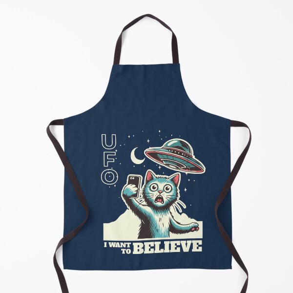 Item preview, Cat Selfie with UFO, I Want To Believe designed and sold by scooterbaby.
