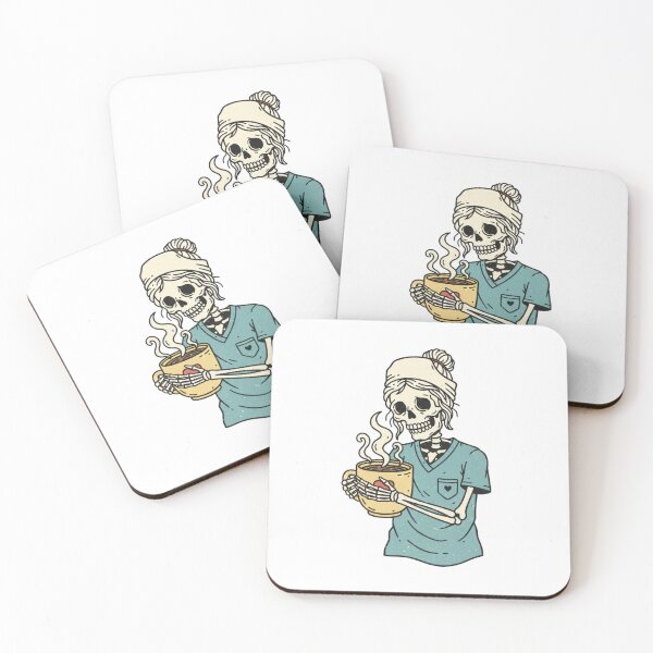 Item preview, Dead Inside But Caffeinated - Funny Skeleton Nurse Night Shift designed and sold by BeFaCtO.