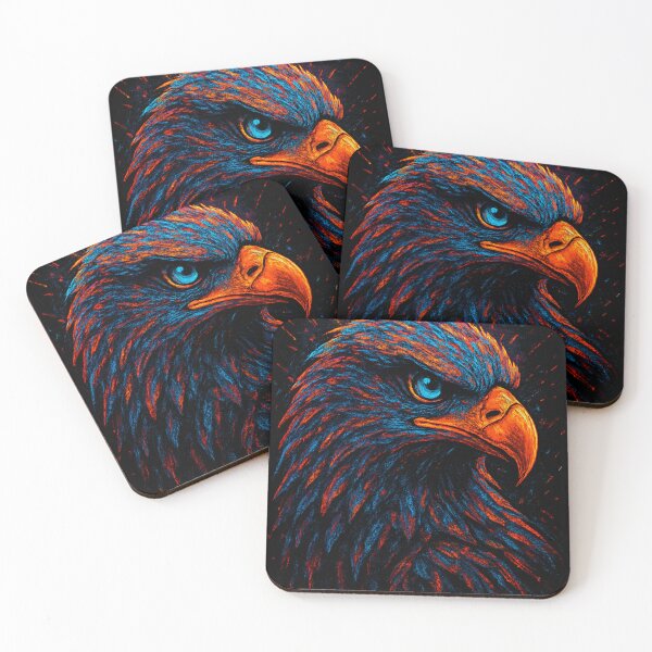 Item preview, Neon Eagle – Graffiti Glow Animal Art designed and sold by kastabembe.