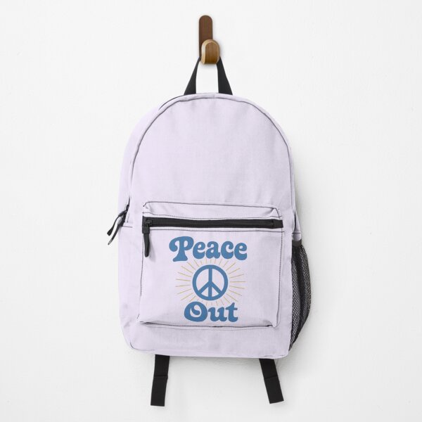 Item preview, Peace Out Retro Sunburst Typography Art Print designed and sold by H2Vibes.