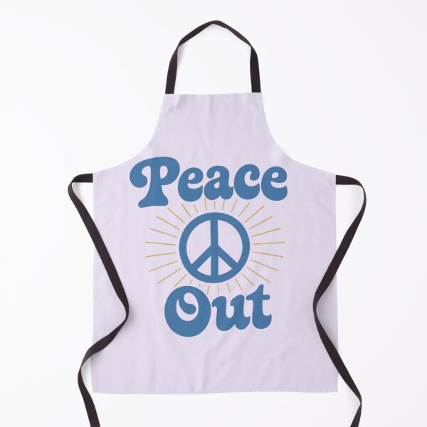 Item preview, Peace Out Retro Sunburst Typography Art Print designed and sold by H2Vibes.