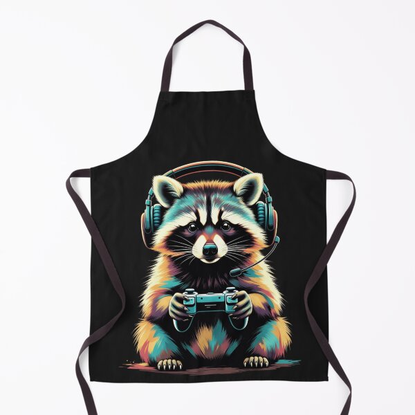 Item preview, Gaming Raccoon With Controller – Funny Animal Gamer Art designed and sold by GrumpySableye.
