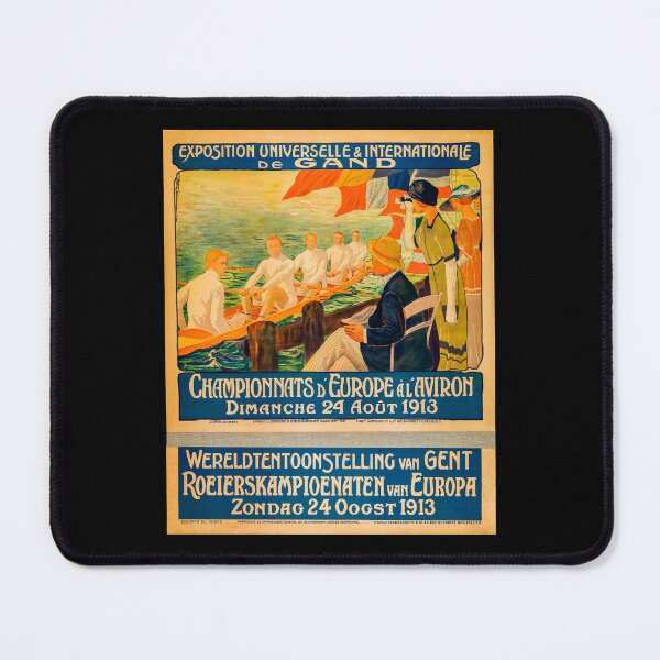 Item preview, European Rowing Championships 1913 Vintage Poster Art designed and sold by Michael van der Hoorn.