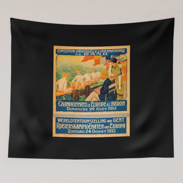 Item preview, European Rowing Championships 1913 Vintage Poster Art designed and sold by Michael van der Hoorn.