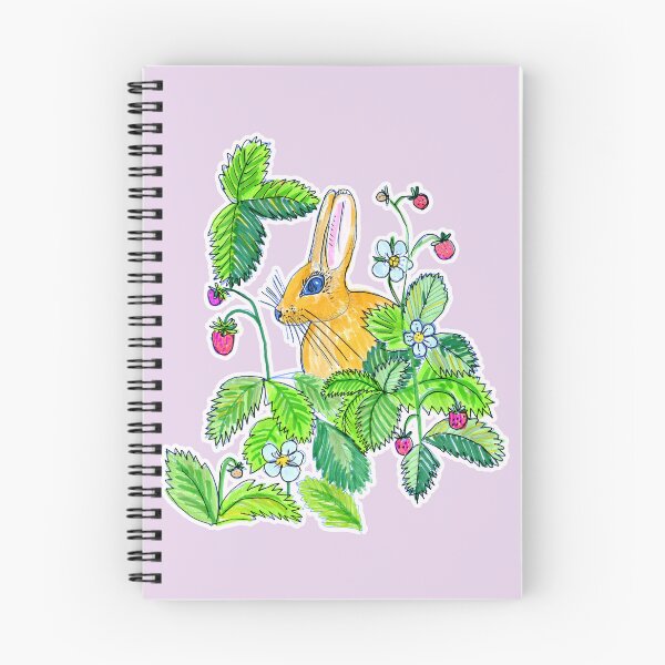 Item preview, Rabbit and wild strawberries designed and sold by Naurelia.