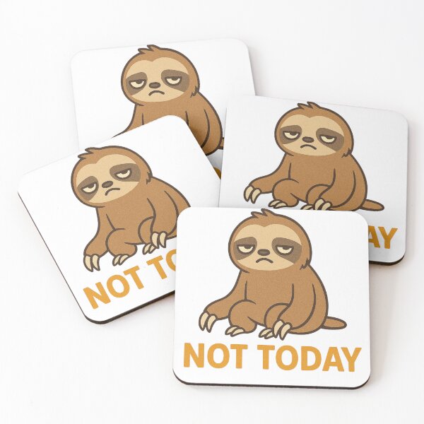 Item preview, Sloth Not Today Funny Cartoon designed and sold by Papier Atelier Art.