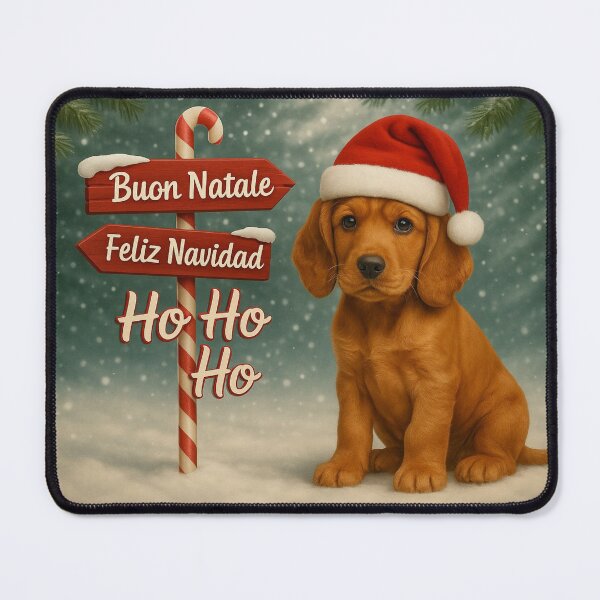 Item preview, Cocker Spaniel Puppy Deluxe Christmas Art designed and sold by GivingJoy.