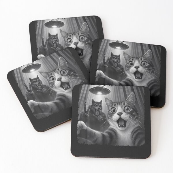 Item preview, Cat Selfie With Alien Ufo Alpha Wolf Funny Cat Taking Selfie designed and sold by MarisolOndricka.