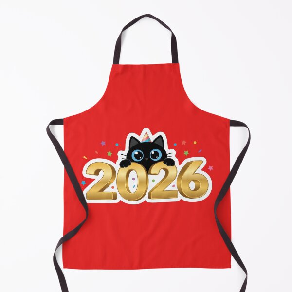 Item preview, Happy New Year 2026 Cute Black Cat designed and sold by Abdeelol.