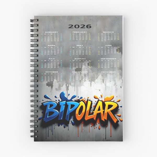 Item preview, Bipolar Awareness 2026 A3 Calendar – Graffiti Printable Art designed and sold by HardToFindMerchandise.