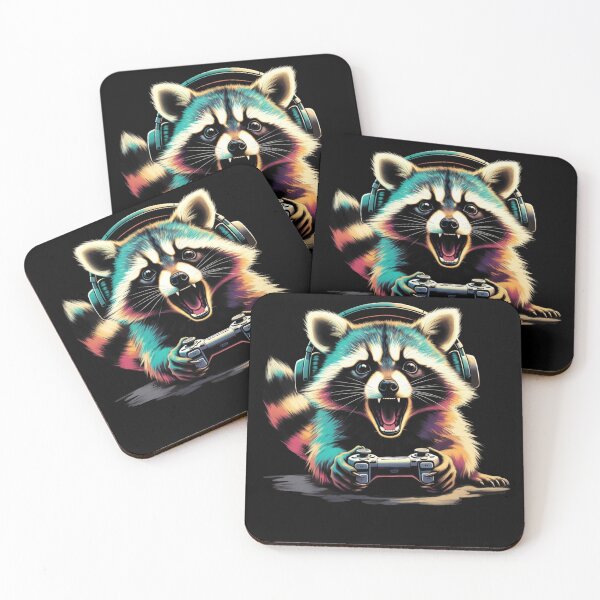 Item preview, Cyber Gamer Raccoon – Cool Animal Gaming Artwork designed and sold by GrumpySableye.