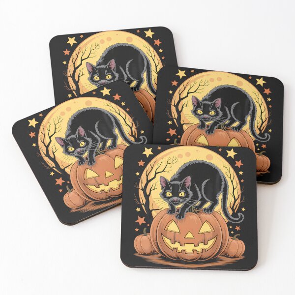 Item preview, Retro Black Cat Pumpkin Funny Halloween designed and sold by EvelineCrooks10.