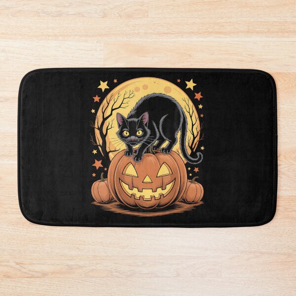Item preview, Retro Black Cat Pumpkin Funny Halloween designed and sold by EvelineCrooks10.
