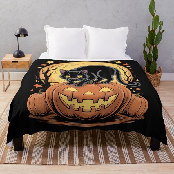 Item preview, Retro Black Cat Pumpkin Funny Halloween designed and sold by EvelineCrooks10.