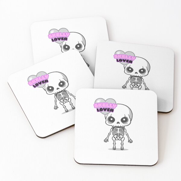Aperçu de l'œuvre Amoureux des squelettes, mignon et kawaii créée et vendue par RED-MOUSE.