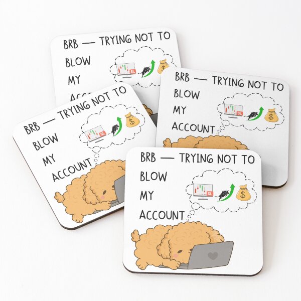 Item preview, BRB — Trying Not to Blow My Account | Funny Trader & Dog Lover Design designed and sold by Kovrika.