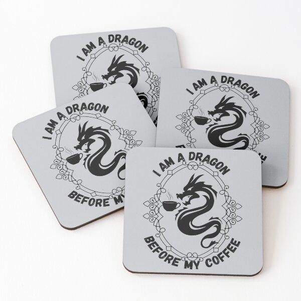 Item preview, I Am A Dragon Before My Coffee, Black designed and sold by Nightshade Pixie Creations.