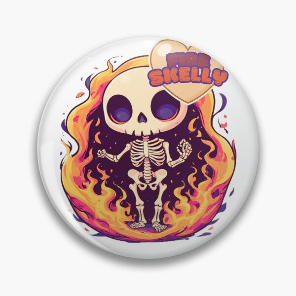 Item preview, Fire Skelly Cute Chibi Skeleton designed and sold by RED-MOUSE.