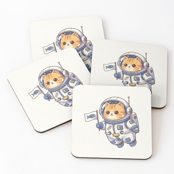 Item preview, Cute Astronaut Cat Cartoon designed and sold by HoopeStylee.