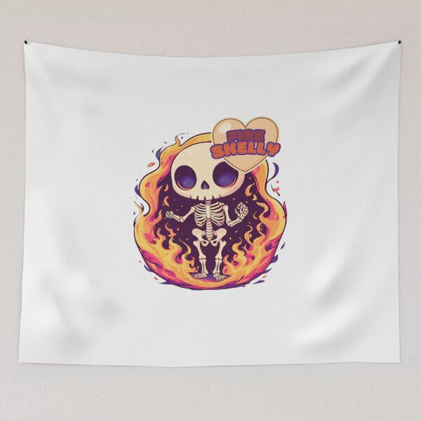Item preview, Fire Skelly Cute Chibi Skeleton designed and sold by RED-MOUSE.