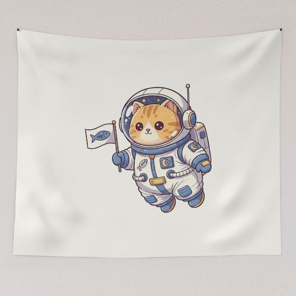 Item preview, Cute Astronaut Cat Cartoon designed and sold by HoopeStylee.