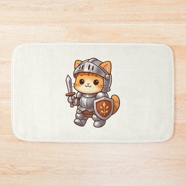 Item preview, Cute Knight Cat Cartoon designed and sold by HoopeStylee.