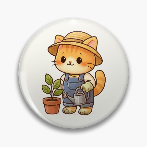Item preview, Cute Gardener Cat designed and sold by HoopeStylee.