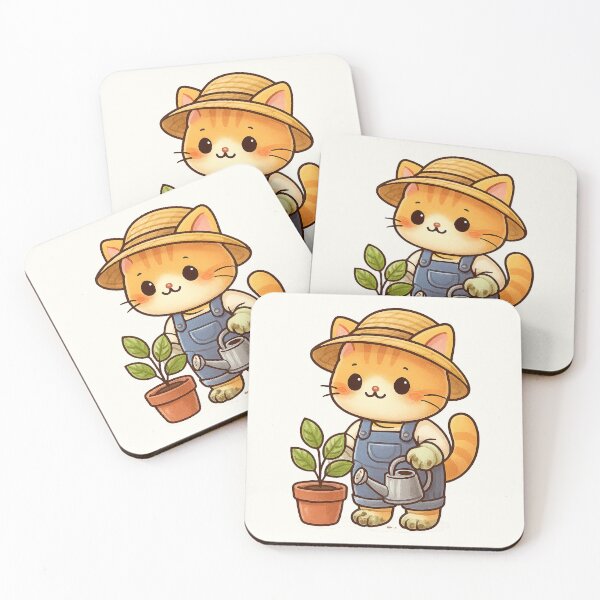 Item preview, Cute Gardener Cat designed and sold by HoopeStylee.