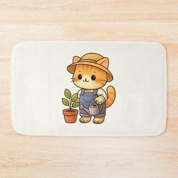 Item preview, Cute Gardener Cat designed and sold by HoopeStylee.