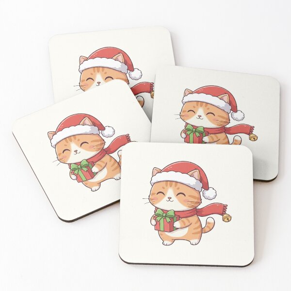 Item preview, Cute Christmas Cat Illustration designed and sold by HoopeStylee.