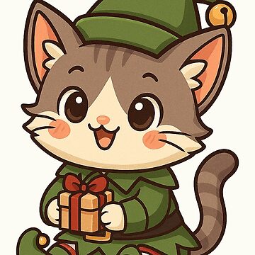 Artwork thumbnail, Adorable Elf Helper Cat by HoopeStylee